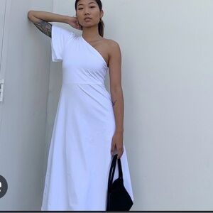 Who What Wear White One-Shoulder Dress